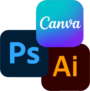 Illustrator/Photoshop/CANVA